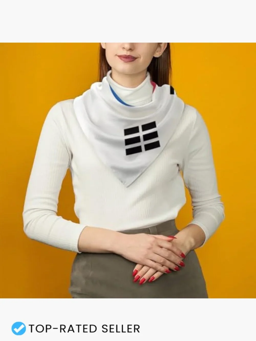 Silk Square Scarf for Women Versatile Headscarf Wrap Hair Scarf Neck Scarf
